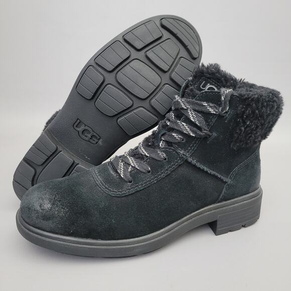 UGG Harrison Cozy Lace Women UGG Harrison Cozy Lace Boot Black Winter Women\'s Size 8